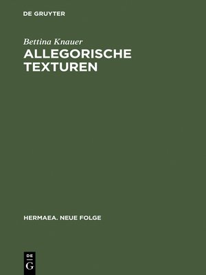 cover image of Allegorische Texturen